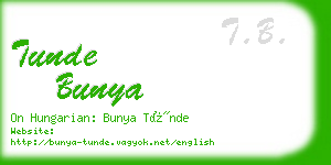 tunde bunya business card